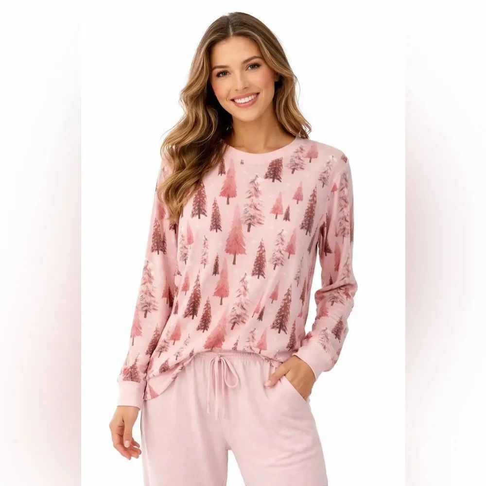 P.J. Salvage Blush Tree Print Pajama Top